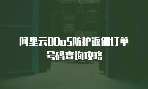 阿里云DDoS防护返佣订单号码查询攻略