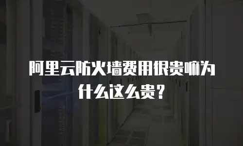 阿里云防火墙费用很贵嘛为什么这么贵？