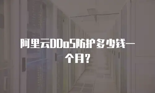 阿里云DDoS防护多少钱一个月？