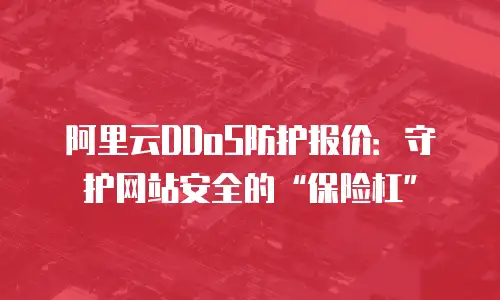 阿里云DDoS防护报价：守护网站安全的“保险杠”