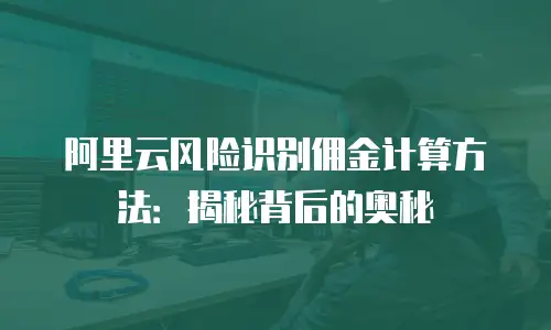 阿里云风险识别佣金计算方法：揭秘背后的奥秘