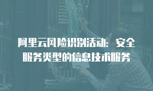 阿里云风险识别活动：安全服务类型的信息技术服务