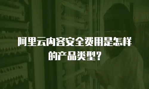 阿里云内容安全费用是怎样的产品类型？