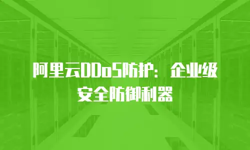 阿里云DDoS防护：企业级安全防御利器