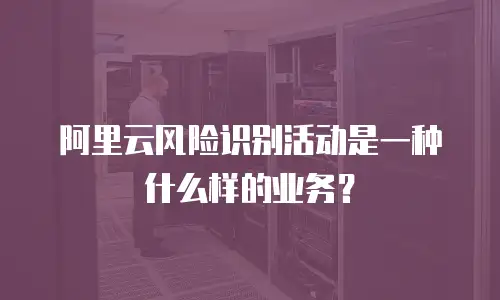 阿里云风险识别活动是一种什么样的业务？