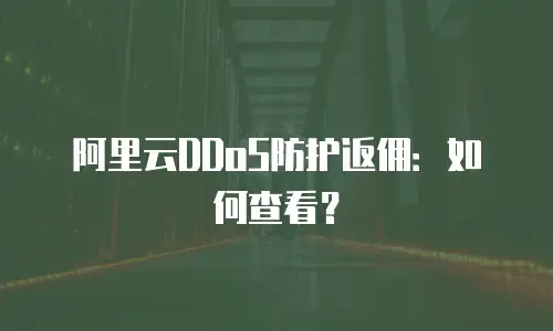 阿里云DDoS防护返佣：如何查看？