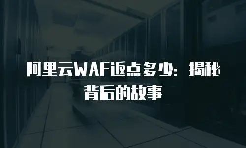 阿里云WAF返点多少：揭秘背后的故事
