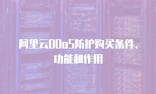 阿里云DDoS防护购买条件、功能和作用
