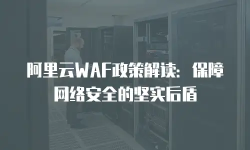 阿里云WAF政策解读：保障网络安全的坚实后盾