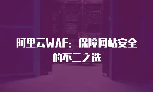 阿里云WAF：保障网站安全的不二之选