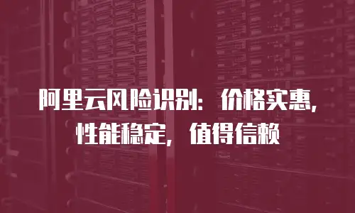 阿里云风险识别：价格实惠，性能稳定，值得信赖