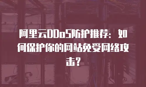 阿里云DDoS防护推荐：如何保护你的网站免受网络攻击？
