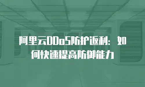 阿里云DDoS防护返利：如何快速提高防御能力