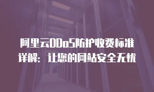 阿里云DDoS防护收费标准详解：让您的网站安全无忧