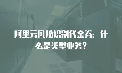 阿里云风险识别代金券：什么是类型业务？