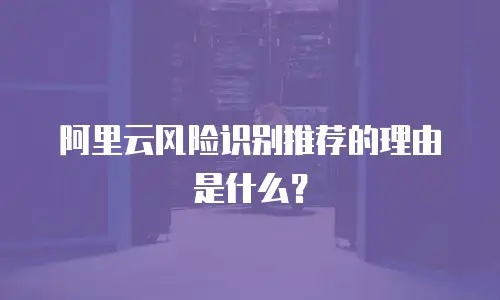 阿里云风险识别推荐的理由是什么？