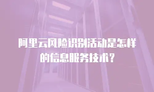 阿里云风险识别活动是怎样的信息服务技术？