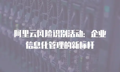 阿里云风险识别活动：企业信息化管理的新标杆
