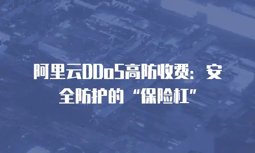 阿里云DDoS高防收费：安全防护的&ldquo;保险杠&rdquo;
