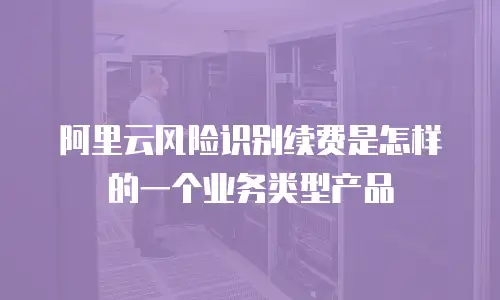 阿里云风险识别续费是怎样的一个业务类型产品