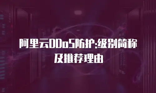 阿里云DDoS防护:级别简称及推荐理由