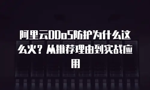 阿里云DDoS防护为什么这么火？从推荐理由到实战应用