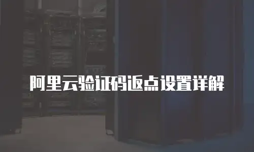 阿里云验证码返点设置详解
