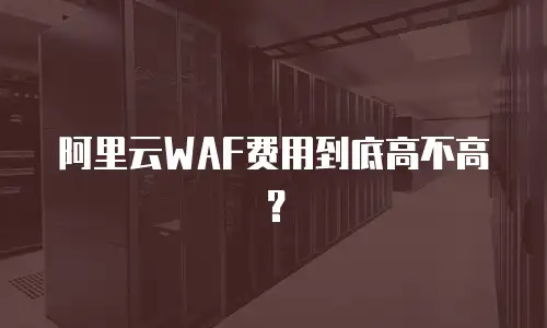 阿里云WAF费用到底高不高？