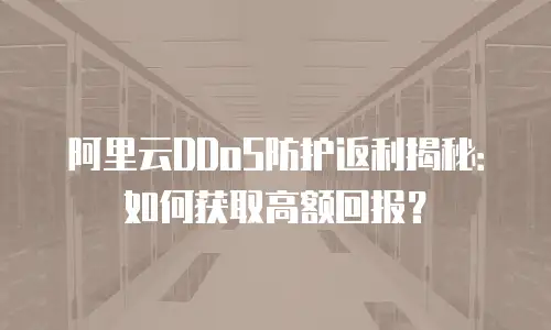 阿里云DDoS防护返利揭秘：如何获取高额回报？