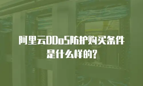 阿里云DDoS防护购买条件是什么样的?