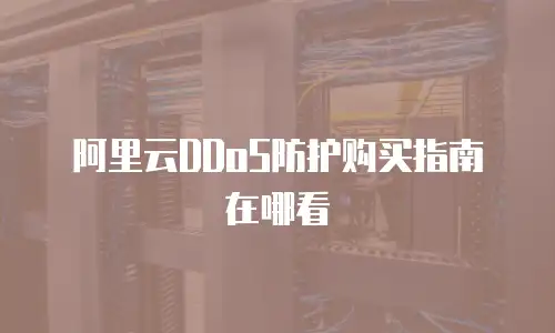 阿里云DDoS防护购买指南在哪看