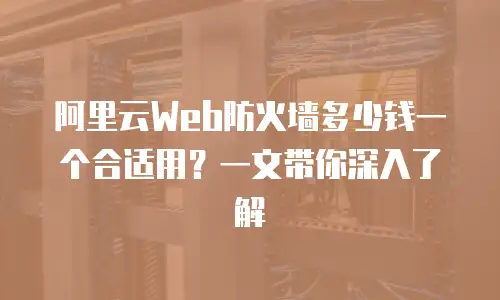 阿里云Web防火墙多少钱一个合适用？一文带你深入了解