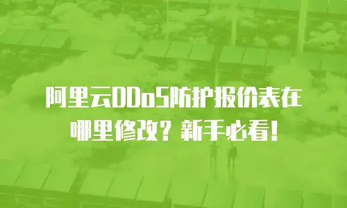 阿里云DDoS防护报价表在哪里修改？新手必看！