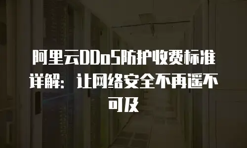 阿里云DDoS防护收费标准详解：让网络安全不再遥不可及
