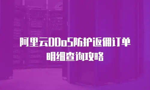 阿里云DDoS防护返佣订单明细查询攻略