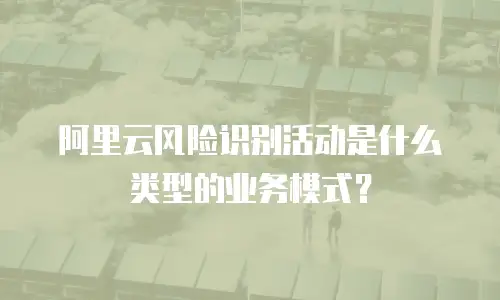 阿里云风险识别活动是什么类型的业务模式？