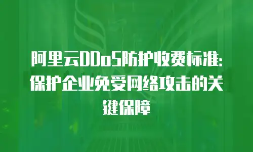 阿里云DDoS防护收费标准：保护企业免受网络攻击的关键保障