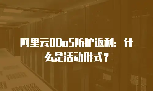 阿里云DDoS防护返利：什么是活动形式？