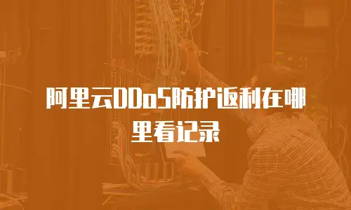 阿里云DDoS防护返利在哪里看记录