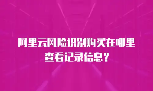 阿里云风险识别购买在哪里查看记录信息？