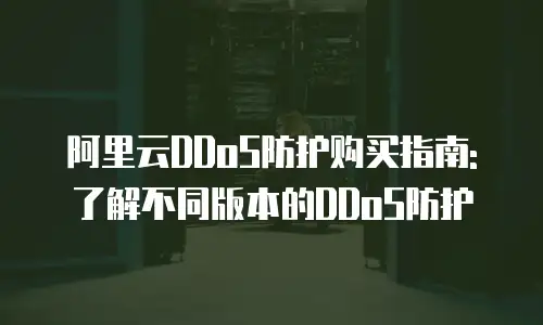 阿里云DDoS防护购买指南: 了解不同版本的DDoS防护