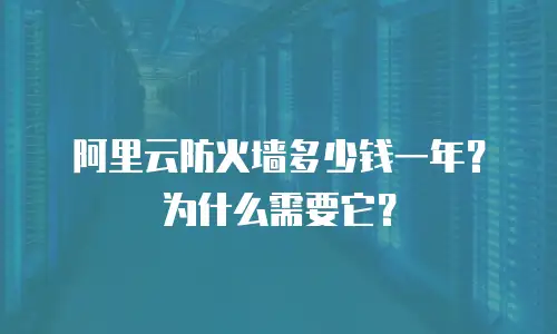 阿里云防火墙多少钱一年？为什么需要它？