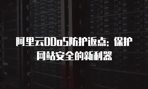 阿里云DDoS防护返点: 保护网站安全的新利器