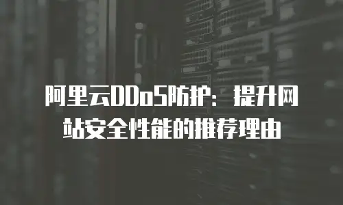阿里云DDoS防护：提升网站安全性能的推荐理由