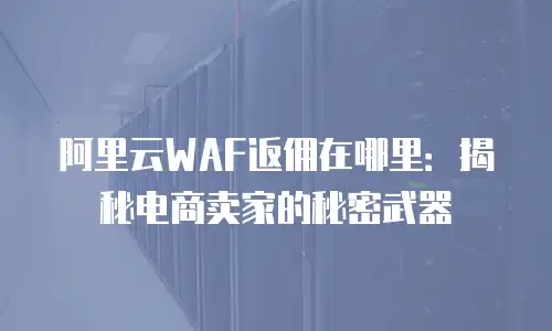 阿里云WAF返佣在哪里：揭秘电商卖家的秘密武器