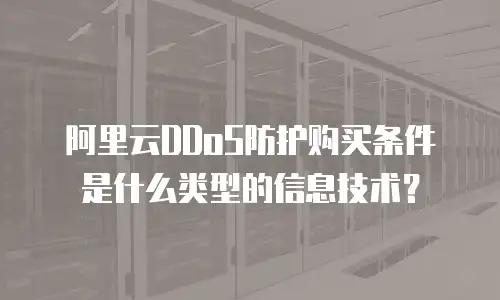 阿里云DDoS防护购买条件是什么类型的信息技术？