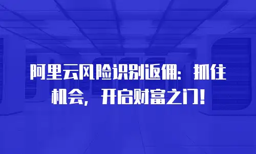 阿里云风险识别返佣：抓住机会，开启财富之门！