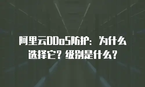 阿里云DDoS防护：为什么选择它？级别是什么？