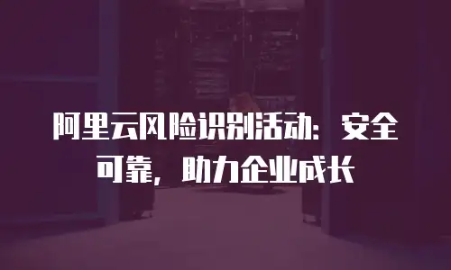 阿里云风险识别活动：安全可靠，助力企业成长