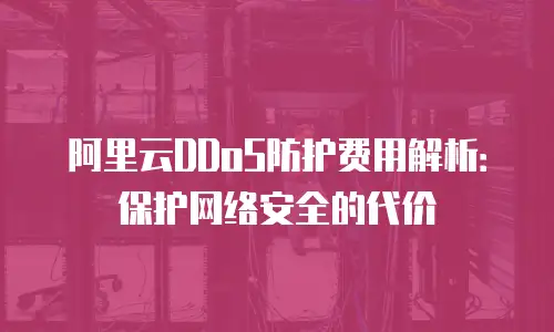 阿里云DDoS防护费用解析：保护网络安全的代价